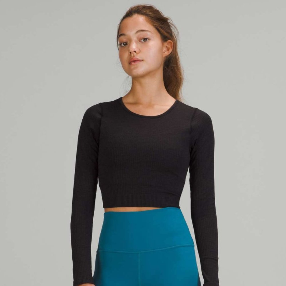 Lululemon Ebb to Street Long Sleeve - Black, 8
